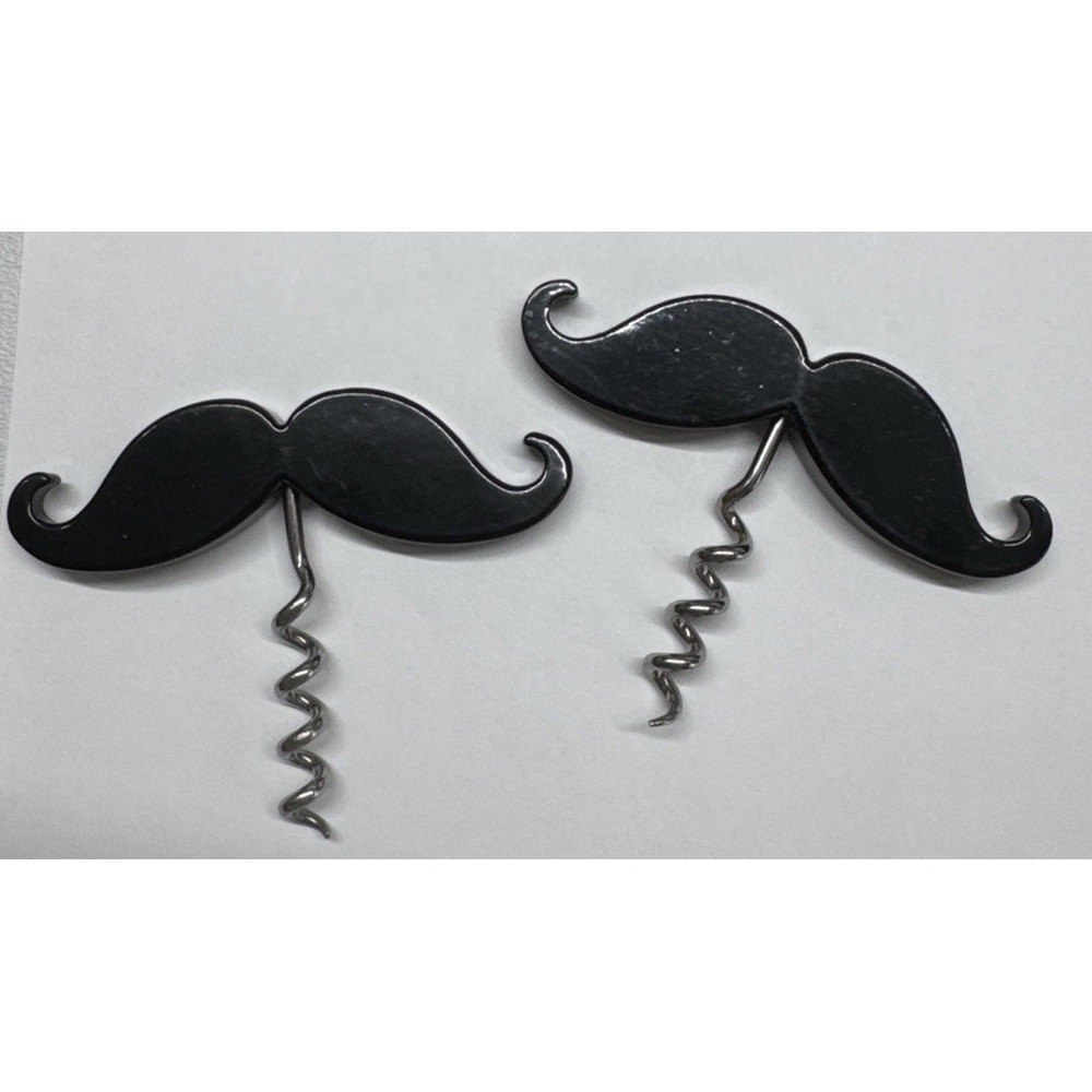 Fred & Friends Mustache‎ Corkscrew Wine Bottle Opener Novelty Set of 2 HW4